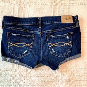 ABERCROMBIE AND FITCH DISTRESSED JEAN SHORTS!!!